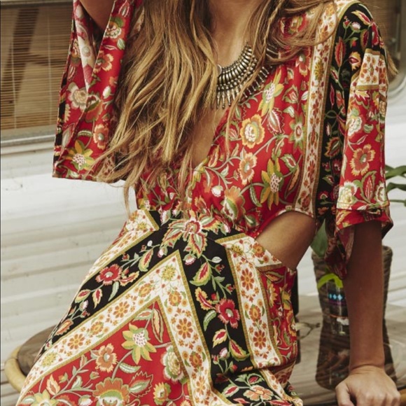 SPELL Lolita Cutout Maxi Dress in Campfire XS - Picture 3 of 14